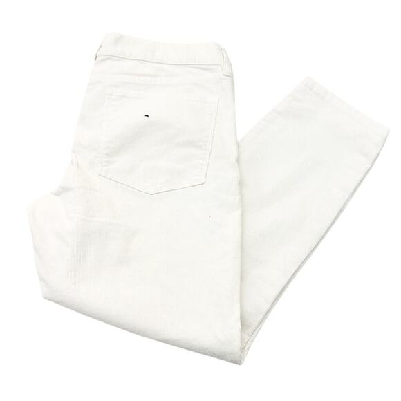J. Crew Toothpick White Corduroy Style Denim Jeans Size 30 Ankle - Picture 8 of 8
